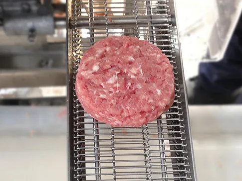 Burger patty formed by a Bokang forming machine